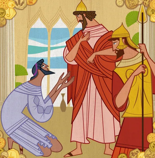 The servant asks for forgiveness.