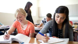 A classroom of high school students