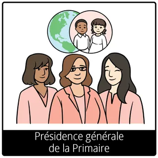 pictogramme de l’Évangile pour « Présidence générale de la Primaire »