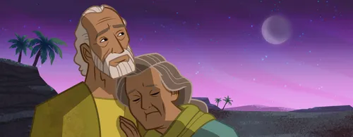 Illustrazione di Abrahamo e Sara