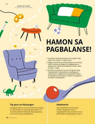 PDF ng pahina ng isang kutsara na may isang maliit na bola sa ibabaw nito, at isang daan sa mga harang na kasangkapan