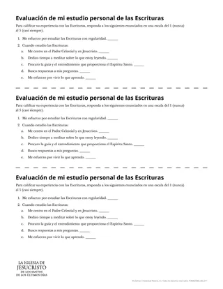 Evaluación de mi estudio personal de las Escrituras
