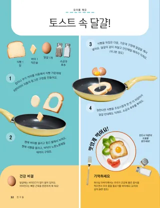 레시피를 만들기 위한 재료 및 용품 PDF 페이지