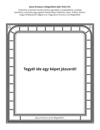 Elemis tevékenységi oldal: Jézus Krisztus a Megváltóm