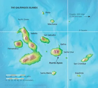 map of Galápagos Islands