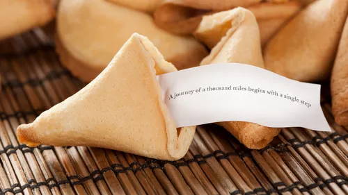 The fortune in a fortune cookie