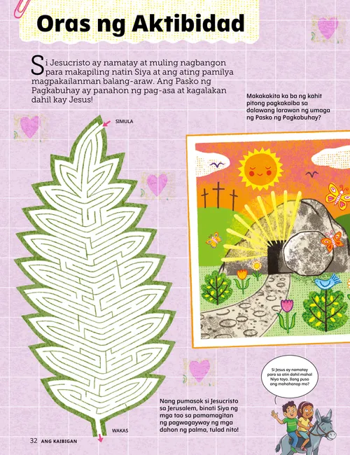 Pahina ng PDF na may mga paglalarawan ng mga laro para sa Pasko ng Pagkabuhay