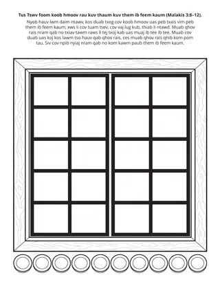 Lub Koom Haum Me Nyuam Yaus phab ntawv ntxim ua: Tus Tswv foom koob hmoov rau kuv thaum kuv them ib feem kaum