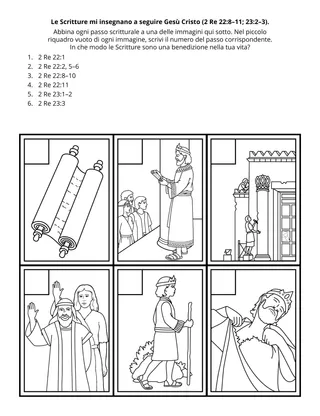 Pagina delle attività della Primaria: Le Scritture mi insegnano a seguire Gesù Cristo