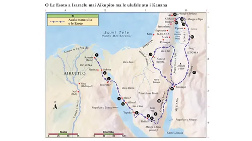 o se faafanua o le auala a Isaraelu mai Aikupito i Kanana