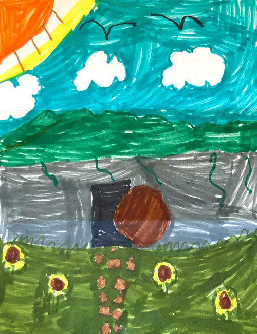 Child’s drawing of the empty tomb