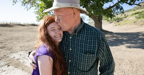 young woman with grandfather