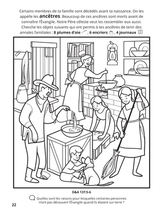 page 22 de l’album de coloriage Rassembler la famille de Dieu