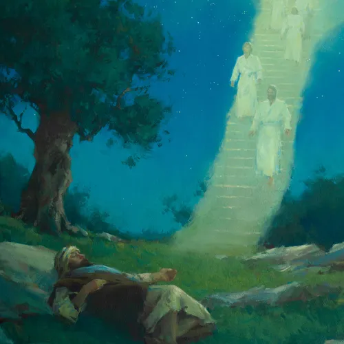 illustration of Jacob having a vision