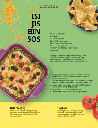 Pej blong  PDF blong wan bol glas blong totila jips, sospen blong sos blong bin, mo ol tomato.