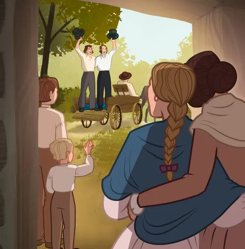 Brigham and Heber stopping to say goodbye.