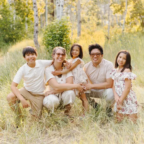 family smiling together
