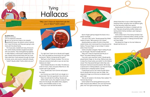 Story PDF with illustrations of a girl and her grandma cooking