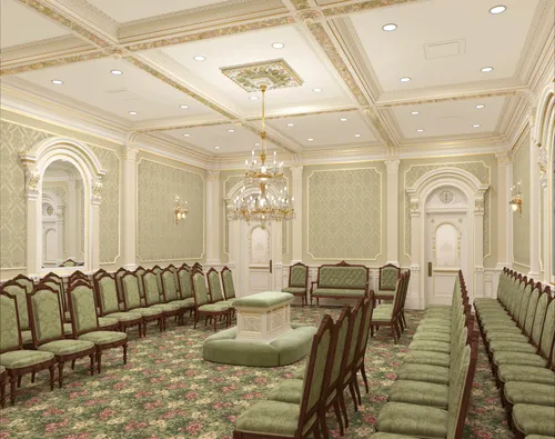 Rendering of the celestial room of the Salt Lake Temple.