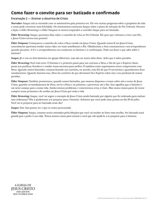 Fazer o convite para ser batizado e confirmado