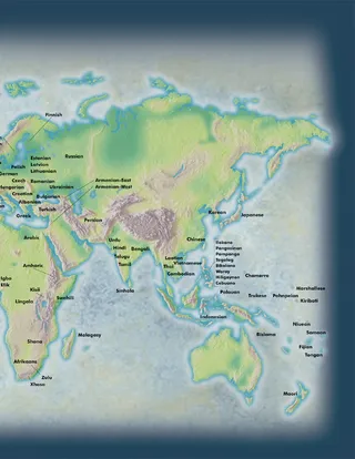 map of the world, right page