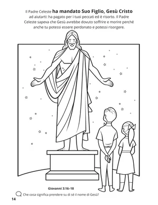 pagina 14 del libro da colorare Radunare la famiglia di Dio 