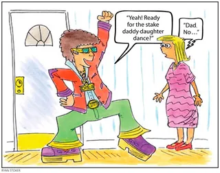 disco dad and daughter