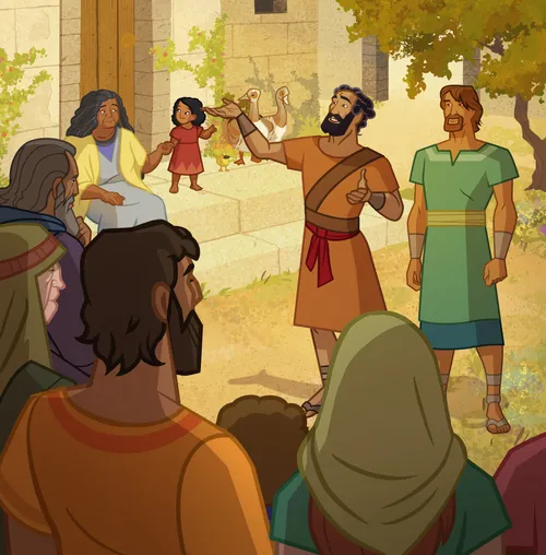 Saul teaches people about the gospel.