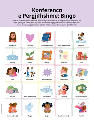 Faqe në PDF me ilustrime ikonash në format rrjete