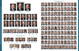 Oversikt som viser Kirkens ledere.