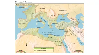 Mapa del Imperio Romano en la época del nacimiento de Cristo.