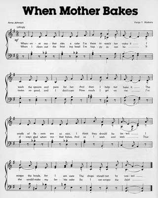 Music, When Mother Bakes