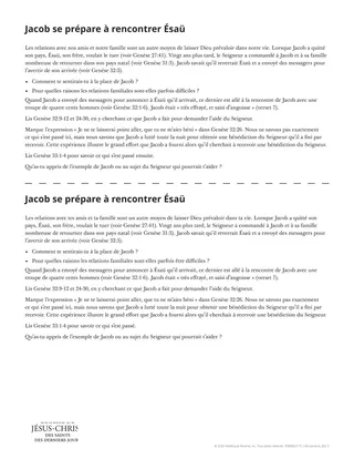 Jacob se prépare à rencontrer Ésaü
