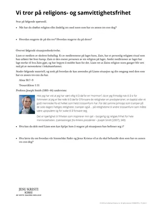 Vi tror på religions- og samvittighetsfrihet