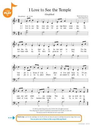 music, I Love to See the Temple