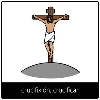Símbolo del Evangelio: crucifixión, crucificar