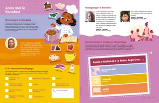 Page PDF with illustration of girl making jambalaya