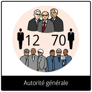 pictogramme de l’Évangile pour « Autorité générale »