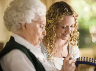 young woman with older woman