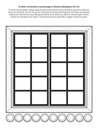 Hoja de actividades de la Primaria: El Señor me bendice cuando pago el diezmo