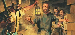 Paul teaches the gospel to the guard