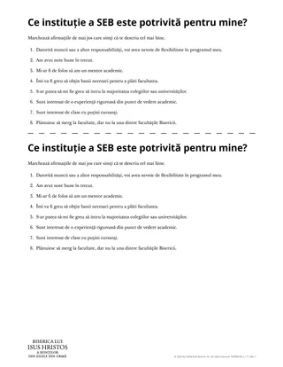 Ce instituție a SEB este potrivită pentru mine?
