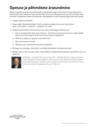 Õpetuse ja põhimõtete äratundmine