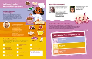Page PDF with illustration of girl making jambalaya
