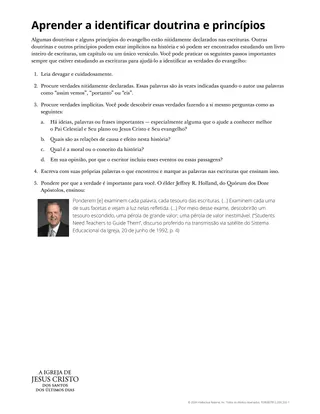 Aprender a identificar doutrina e princípios