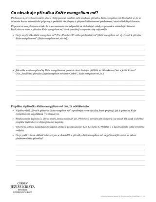 Co obsahuje příručka Kažte evangelium mé?