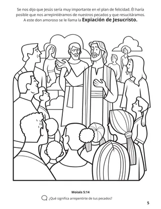 página 5 del libro para colorear “Congregar a la familia de Dios”