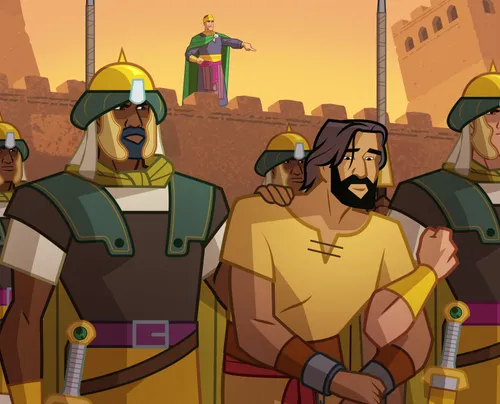 Peter being put in prison.