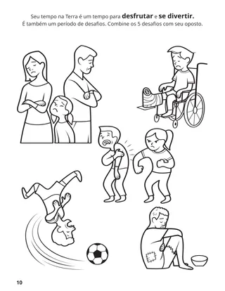 página 10 do livro de colorir Reunir a Família de Deus