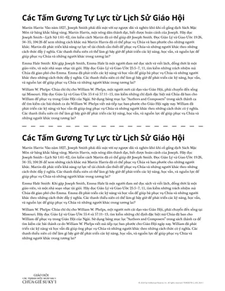 Các Tấm Gương Tự Lực từ Lịch Sử Giáo Hội